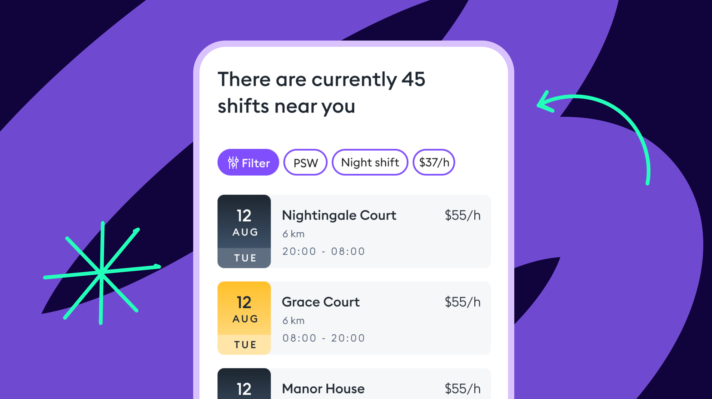 Download the Florence shifts app for nurses & PSWs Florence CA
